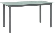 Zahradní stůl světle šedý 150 × 90 × 74 cm hliník a sklo, 312204 - Zahradní stůl