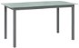 Záhradný stôl svetlosivý 150 × 90 × 74 cm hliník a sklo, 312204 - Záhradný stôl