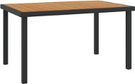Záhradný stôl hnedý 140 × 90 × 74 cm hliník a WPC, 312210 - Záhradný stôl