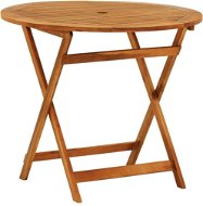 Záhradný stôl Skladací záhradný stôl O 90 × 75 cm masívne eukalyptové drevo, 312456 - Zahradní stůl