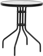 Zahradní stůl černý O60 × 70 cm ocel, 312496 - Záhradný stôl