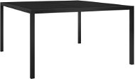 Zahradní stůl 130 × 130 × 72 cm černý ocel a sklo, 313099 - Zahradní stůl