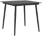 Záhradný jedálenský stôl čierny 80 × 80 × 74 cm oceľ a sklo, 313114 - Záhradný stôl