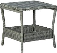 Zahradní stůl světle šedý 45 × 45 × 46,5 cm polyratan, 313307 - Zahradní stůl