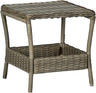 Zahradní stolek hnědý 45 × 45 × 46,5 cm polyratan, 313308 - Zahradní stůl
