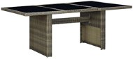 Záhradný stôl hnedý polyratan a tvrdené sklo, 313313 - Záhradný stôl