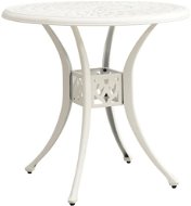 Záhradný stôl biely 78 × 78 × 72 cm liaty hliník, 315584 - Záhradný stôl