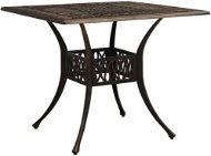 Záhradný stôl bronzový 90 × 90 × 73 cm liaty hliník, 315588 - Záhradný stôl