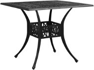 Záhradný stôl čierny 90 × 90 × 73 cm liaty hliník, 315589 - Záhradný stôl