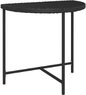 Zahradní stůl černý 80 × 50 × 75 cm polyratan, 316654 - Zahradní stůl