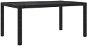 Záhradný stôl Záhradný stôl 150 × 90 × 75 cm tvrdené sklo a polyratan čierny, 316706 - Zahradní stůl