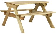 Piknikový stôl a lavice 110 × 123 × 73 cm impregnované borovicové drevo, 318398 - Záhradný stôl