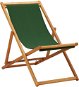 Skladacie plážové kreslo eukalyptové drevo a textil zelené, 310315 - Záhradné kreslo