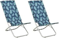 Skladacie plážové stoličky 2 ks s potlačou listov textil, 310382 - Kempingové kreslo