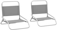 Skládací plážové židle 2 ks šedé textil, 310368 - Camping Armchair