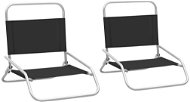 Skládací plážové židle 2 ks textil černé, 310366 - Camping Chair