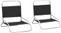 Skladacie plážové stoličky 2 ks textil čierne, 310366 - Kempingové kreslo