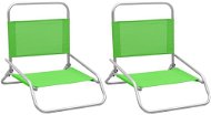 Skladacie plážové stoličky 2 ks zelené textil, 310370 - Kempingové kreslo