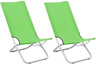 Skládací plážové židle 2 ks zelené textil, 310379 - Camping Armchair