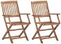 Zahradní židle SHUMEE Židle zahradní, skládací, akácie - 2ks v balení 313601 - Zahradní židle