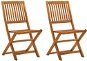Zahradní židle SHUMEE Židle zahradní, skládací, eukalyptus - 2ks v balení 312451 - Zahradní židle