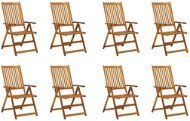 Skládací zahradní židle 8 ks masivní akáciové dřevo, 3075053 - Zahradní židle