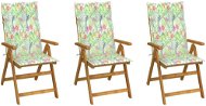Skládací zahradní židle s poduškami 3 ks masivní akácie, 3064101 - Zahradní židle