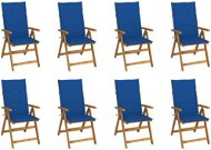 Skládací zahradní židle s poduškami 8 ks masivní akácie, 3075064 - Zahradní židle