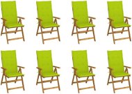 Skládací zahradní židle s poduškami 8 ks masivní akácie, 3075065 - Zahradní židle