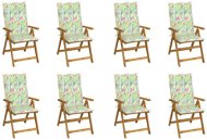 Skládací zahradní židle s poduškami 8 ks masivní akácie, 3075066 - Zahradní židle