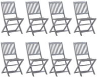 Skládací zahradní židle s poduškami 8 ks masivní akácie, 3078291 - Záhradná stolička