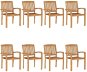 Stohovatelné zahradní židle 8 ks masivní teak , 3073209 - Zahradní židle