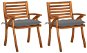 Záhradná jedálenská stolička s poduškami 2 ks masívne akáciové drevo, 3060828 - Záhradná stolička