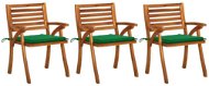 Zahradní jídelní židle s poduškami 3 ks masivní akáciové dřevo, 3060796 - Záhradná stolička