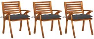 Zahradní jídelní židle s poduškami 3 ks masivní akáciové dřevo, 3060826 - Záhradná stolička