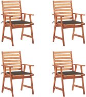 Zahradní jídelní židle s poduškami 4 ks masivní akáciové dřevo, 3078328 - Zahradní židle