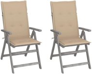 Zahradní polohovací židle s poduškami 2 ks masivní akácie, 3064701 - Zahradní židle