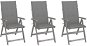 Zahradní polohovací židle s poduškami 3 ks masivní akácie, 3064729 - Zahradní židle