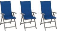 Zahradní polohovací židle s poduškami 3 ks masivní akácie, 3064738 - Zahradní židle