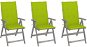 Zahradní polohovací židle s poduškami 3 ks masivní akácie, 3064739 - Záhradná stolička