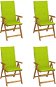 Zahradní polohovací židle s poduškami 4 ks masivní akácie, 3065358 - Záhradná stolička