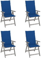 Zahradní polohovací židle s poduškami 4 ks masivní akácie, 3065387 - Zahradní židle