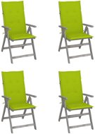 Zahradní polohovací židle s poduškami 4 ks masivní akácie, 3065388 - Zahradní židle