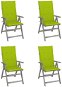 Zahradní polohovací židle s poduškami 4 ks masivní akácie, 3065388 - Záhradná stolička