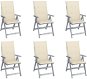 Zahradní polohovací židle s poduškami 6 ks masivní akácie, 3065319 - Záhradná stolička