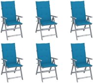Zahradní polohovací židle s poduškami 6 ks masivní akácie, 3065321 - Zahradní židle