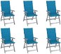 Zahradní polohovací židle s poduškami 6 ks masivní akácie, 3065321 - Záhradná stolička