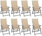 Zahradní polohovací židle s poduškami 8 ks šedé akáciové dřevo, 3075144 - Záhradná stolička