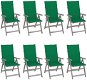 Zahradní polohovací židle s poduškami 8 ks šedé akáciové dřevo, 3075146 - Zahradní židle