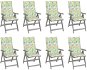 Zahradní polohovací židle s poduškami 8 ks šedé akáciové dřevo, 3075153 - Zahradní židle